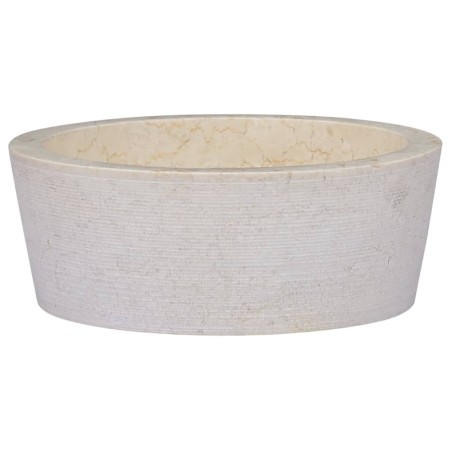 Cremefarbenes Marmorwaschbecken Ø40x15 cm von vidaXL, Sinkt - Ref: Foro24-149177, Preis: 154,30 €, Rabatt: %
