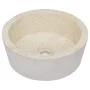 Cream marble sink Ø40x15 cm by vidaXL, Sinks - Ref: Foro24-149177, Price: 146,37 €, Discount: %