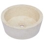 Cremefarbenes Marmorwaschbecken Ø40x15 cm von vidaXL, Sinkt - Ref: Foro24-149177, Preis: 154,30 €, Rabatt: %