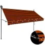 Retractable manual awning with orange and brown LED lights, 300 cm. by vidaXL, Awnings - Ref: Foro24-145880, Price: 98,83 €, ...
