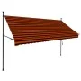 Manuelle einziehbare Markise mit orangefarbener und brauner LED 300 cm von vidaXL, Markisen - Ref: Foro24-145880, Preis: 98,8...