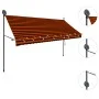 Manuelle einziehbare Markise mit orangefarbener und brauner LED 300 cm von vidaXL, Markisen - Ref: Foro24-145880, Preis: 98,8...
