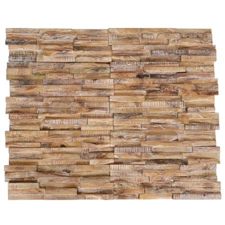 3D wall covering panels 10 pcs teak wood 1.01 m² by vidaXL, Wall covering - Ref: Foro24-326177, Price: 81,42 €, Discount: %