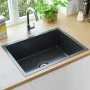 Handgefertigte Küchenspüle aus schwarzem Edelstahl von vidaXL, Sinkt - Ref: Foro24-145084, Preis: 195,35 €, Rabatt: %