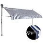 Toldo manual retráctil con LED azul y blanco 400 cm de vidaXL, Toldos - Ref: Foro24-145847, Precio: 106,76 €, Descuento: %