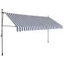 Toldo manual retráctil con LED azul y blanco 400 cm de vidaXL, Toldos - Ref: Foro24-145847, Precio: 106,76 €, Descuento: %