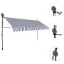 Manuell einfahrbare Markise mit blauer und weißer LED 400 cm von vidaXL, Markisen - Ref: Foro24-145847, Preis: 108,43 €, Raba...