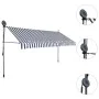 Toldo manual retráctil con LED azul y blanco 400 cm de vidaXL, Toldos - Ref: Foro24-145847, Precio: 106,76 €, Descuento: %