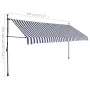 Toldo manual retráctil con LED azul y blanco 400 cm de vidaXL, Toldos - Ref: Foro24-145847, Precio: 106,76 €, Descuento: %