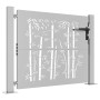 Puerta de jardín acero corten diseño bambú 105x80 cm