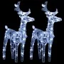 Weihnachts-Rentier, 2er-Pack, 80 LEDs, kaltweißes Acryl von vidaXL, Weihnachtsbeleuchtung - Ref: Foro24-342679, Preis: 66,93 ...