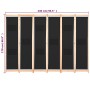 Divider screen with 6 black fabric panels 240x170x4 cm by vidaXL, Room dividers - Ref: Foro24-248186, Price: 79,65 €, Discoun...