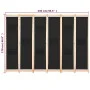 Trennwand mit 6 schwarzen Stoffbahnen 240x170x4 cm von vidaXL, Raumteiler - Ref: Foro24-248186, Preis: 81,26 €, Rabatt: %