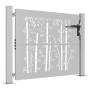Puerta de jardín acero corten diseño bambú 105x105 cm