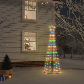 Árbol de Navidad cónico 108 LED de colores 70x180 cm
