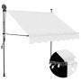 Manuell einziehbare Markise mit cremefarbener LED 150 cm von vidaXL, Markisen - Ref: Foro24-145870, Preis: 66,50 €, Rabatt: %