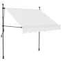 Manual retractable awning with cream LED 150 cm by vidaXL, Awnings - Ref: Foro24-145870, Price: 78,82 €, Discount: %