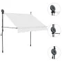 Manual retractable awning with cream LED 150 cm by vidaXL, Awnings - Ref: Foro24-145870, Price: 78,82 €, Discount: %