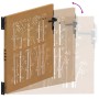 Puerta de jardín acero corten diseño bambú 105x105 cm