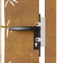Puerta de jardín acero corten diseño bambú 105x105 cm