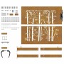 Puerta de jardín acero corten diseño bambú 105x105 cm