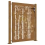 Puerta de jardín acero corten diseño bambú 105x130 cm