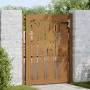 Puerta de jardín acero corten diseño bambú 105x130 cm