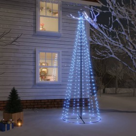 Árbol de Navidad cónico 310 LED azul 100x300 cm