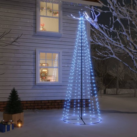 Árbol de Navidad cónico 310 LED azul 100x300 cm