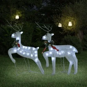 Christmas reindeer 2 units 40 LED white by vidaXL, Christmas lights - Ref: Foro24-342685, Price: 40,81 €, Discount: %
