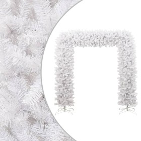 Árbol de Navidad en arco blanco 240 cm