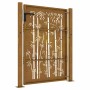 Puerta de jardín acero corten diseño bambú 105x130 cm
