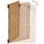 Puerta de jardín acero corten diseño bambú 105x130 cm