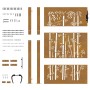 Puerta de jardín acero corten diseño bambú 105x130 cm