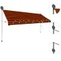 Toldo manual retráctil con LED naranja y marrón 400 cm de vidaXL, Toldos - Ref: Foro24-145882, Precio: 126,20 €, Descuento: %