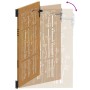 Puerta de jardín acero corten diseño bambú 105x155 cm