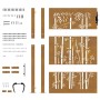 Puerta de jardín acero corten diseño bambú 105x155 cm