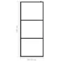 Barrierefreie Duschwand ESG transparentes schwarzes Glas 90x195 cm von vidaXL, Duschwände und Duschwände - Ref: Foro24-149149...