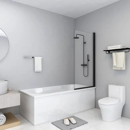 Mampara de ducha ESG negro 68x130 cm de vidaXL, Puertas de ducha - Ref: Foro24-147192, Precio: 135,22 €, Descuento: %