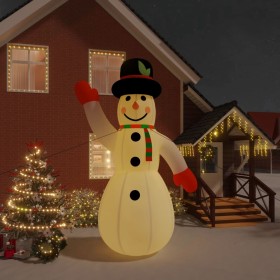 Muñeco de nieve inflable de Navidad con LEDs 455 cm