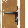 Puerta de jardín acero corten diseño bambú 105x180 cm