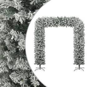 Arco de navidad con aspecto nevado 240 cm