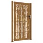 Puerta de jardín acero corten diseño bambú 105x205 cm