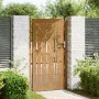 Puerta de jardín acero corten diseño bambú 105x205 cm