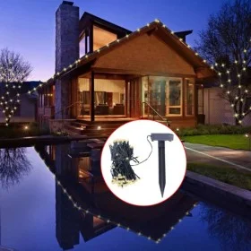Christmas LED String Lights Solar Power Warm White by vidaXL, Christmas lights - Ref: Foro24-40698, Price: 31,10 €, Discount: %