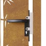 Puerta de jardín acero corten diseño bambú 105x205 cm