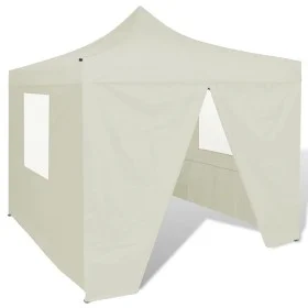 Folding gazebo with 4 cream walls 3x3 m by vidaXL, Tents and gazebos - Ref: Foro24-41464, Price: 136,65 €, Discount: %