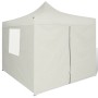 Cenador plegable con 4 paredes colore crema 3x3 m