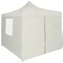 Folding gazebo with 4 cream walls 3x3 m by vidaXL, Tents and gazebos - Ref: Foro24-41464, Price: 136,65 €, Discount: %