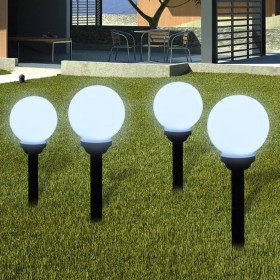 Lámparas de camino de jardín 4 uds LED 15 cm con pincho